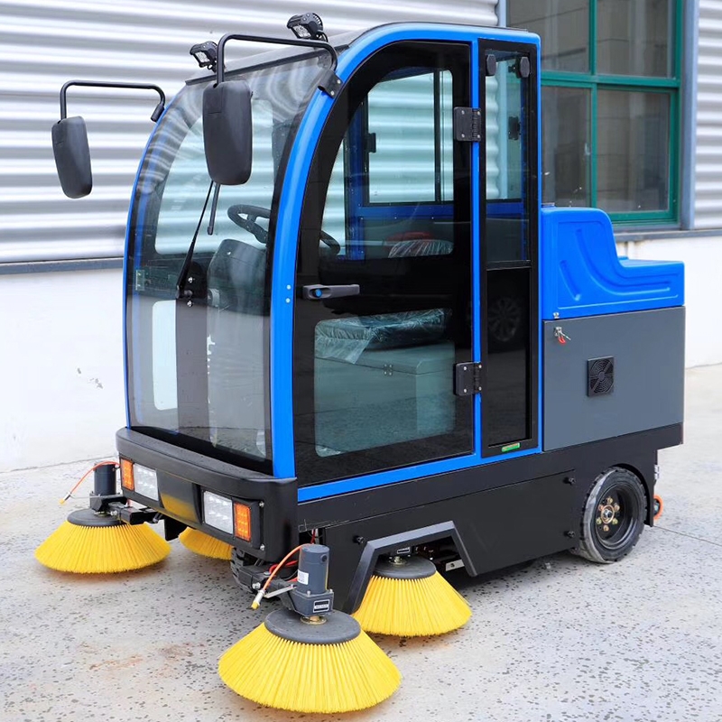 潔路寶掃地車(chē)生產(chǎn)廠家大型全封閉式掃地機(jī)JLB1900帶頂棚充電式道路清潔車(chē)廠區(qū)掃路車(chē)
